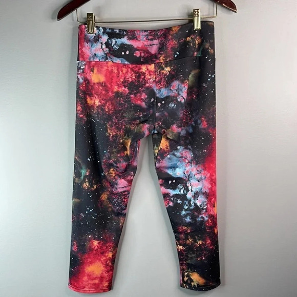 ONZIE Galaxy Pattern High Waist Leggings Multicoloured Spacecore Print Size S/M - Picture 5 of 10